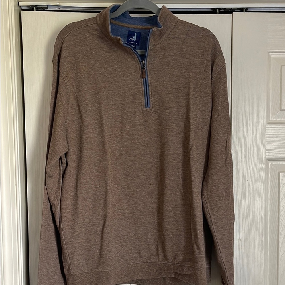 Johnnie-O Men's Brown Quarter-Zip Sweater